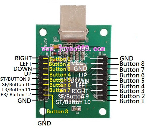 free-shipping-1-kit-for-Xin-Mo-Arcade-to-USB-controller-2-player-MAME-Multicade-Keyboard.jpg